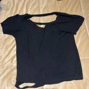 Natural Michelle black cut out tee